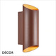 Nordlux - Nico 22 Round - Rust Brown Modern Designer Outdoor Wall Light - Stunning Up and Down Light - for your Home, Bistro, Bar & Café