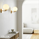 Nordlux - Shapes - Opal White Glass & Polished Brass Modern Designer Wall Light - Ideal for a Living Room, Study or Bedroom