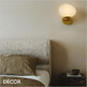 Nordlux - Shapes - Opal White Glass & Polished Brass Modern Designer Wall Light - Ideal for a Living Room, Study or Bedroom