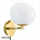 Nordlux - Shapes - Opal White Glass & Polished Brass Modern Designer Wall Light - Ideal for a Living Room, Study or Bedroom