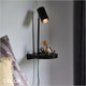 Nordlux - Cody with USB Port and Shelf - Black Modern Designer Adjustable Wall Light - Minimalist Multifunctional Design for any Contemporary Space Nordlux - Cody with USB Port and Shelf - Black Modern Designer Adjustable Wall Light - Minimalist Multifunctional Design for any Contemporary Space