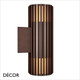 Nordlux - Aludra - Seaside Brown Metallic Outdoor Double Wall Light - Striking Danish Design for your Garden, Hotel & Bistro