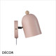 Nordlux - Gaston - Dusty Rose with a Wooden Detail Modern Designer Wall Light - Ideal as a Bedside Light, Reading Light or Task Light