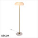 Nordlux - Glossy - White Marble & Opal White Glass with a Brass Stem Modern Designer Floor Lamp - Iconic Design for a Living Room, Reception or Bedroom Nordlux - Glossy - White Marble & Opal White Glass with a Brass Stem Modern Designer Floor Lamp - Iconic Design for a Living Room, Reception or Bedroom