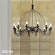 Ideal Lux - Corte, 12 arm - Antique Black Russet Finish & Brass Detail, Hand-Crafted Chandelier - Italian style for a Dining Room, Living Room, Hall & Restaurant