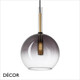 1 A  Ideal Lux - Empire Globe - Gold with a Smoked Grey Glass Globe Shade Modern Designer Pendant Light - Pure Italian Style for a Dining Room, Kitchen, Kitchen Island, Hallway, Stairwell, Hotel, Restaurant, Bistro, Bar & Café,