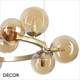 1 C Ideal Lux - Perlage 11 & 14, 2 Sizes - Amber Glass with Satin Brass Circular Modern Designer Multiple Pendant Light - A Stunning Statement Piece for Any Contemporary Space 1 C Ideal Lux - Perlage 11 & 14, 2 Sizes - Amber Glass with Satin Brass Circular Modern Designer Multiple Pendant Light - A Stunning Statement Piece for Any Contemporary Space