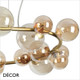 11 Ideal Lux - Perlage 30 - Amber Glass with Satin Brass Rounded Rectangular  Modern Designer Multiple Pendant Light - A Stunning Statement Piece for Any Contemporary Space 11 Ideal Lux - Perlage 30 - Amber Glass with Satin Brass Rounded Rectangular  Modern Designer Multiple Pendant Light - A Stunning Statement Piece for Any Contemporary Space