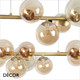 11 Ideal Lux - Perlage 30 - Amber Glass with Satin Brass Rounded Rectangular  Modern Designer Multiple Pendant Light - A Stunning Statement Piece for Any Contemporary Space 11 Ideal Lux - Perlage 30 - Amber Glass with Satin Brass Rounded Rectangular  Modern Designer Multiple Pendant Light - A Stunning Statement Piece for Any Contemporary Space