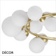 1 C Ideal Lux - Perlage 30 - White Acid-Etched Glass with Satin Brass Rounded Rectangular  Modern Designer Multiple Pendant Light - A Stunning Statement Piece for Any Contemporary Space 1 C Ideal Lux - Perlage 30 - White Acid-Etched Glass with Satin Brass Rounded Rectangular  Modern Designer Multiple Pendant Light - A Stunning Statement Piece for Any Contemporary Space