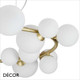 1 C Ideal Lux - Perlage 30 - White Acid-Etched Glass with Satin Brass Rounded Rectangular  Modern Designer Multiple Pendant Light - A Stunning Statement Piece for Any Contemporary Space 1 C Ideal Lux - Perlage 30 - White Acid-Etched Glass with Satin Brass Rounded Rectangular  Modern Designer Multiple Pendant Light - A Stunning Statement Piece for Any Contemporary Space