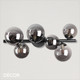 Ideal Lux - Perlage 6 - Smoked Grey Glass with Matt Black Modern Designer Flush Fitting Multiple Ceiling Light - A Stunning Statement Piece for Any Contemporary Space Ideal Lux - Perlage 6 - Smoked Grey Glass with Matt Black Modern Designer Flush Fitting Multiple Ceiling Light - A Stunning Statement Piece for Any Contemporary Space