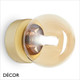 Ideal Lux - Perlage 1 - Amber Glass with Satin Brass  Modern Designer Wall Light - A Stunning Statement Piece for Any Contemporary Space Ideal Lux - Perlage 1 - Amber Glass with Satin Brass  Modern Designer Wall Light - A Stunning Statement Piece for Any Contemporary Space