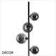 Ideal Lux - Perlage 4 - Smoked Grey Glass with Matt Black Modern Designer Floor Lamp - A Stunning Statement Piece for Any Contemporary Space Ideal Lux - Perlage 4 - Smoked Grey Glass with Matt Black Modern Designer Floor Lamp - A Stunning Statement Piece for Any Contemporary Space