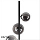 Ideal Lux - Perlage 4 - Smoked Grey Glass with Matt Black Modern Designer Floor Lamp - A Stunning Statement Piece for Any Contemporary Space Ideal Lux - Perlage 4 - Smoked Grey Glass with Matt Black Modern Designer Floor Lamp - A Stunning Statement Piece for Any Contemporary Space