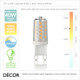 Ideal Lux - G9 3.5W LED Capsule Bulb, Dimmable, Clear, 3000K Warm White Light - As Bright as a 40W Halogen Bulb - Innovative Energy Efficient Lights for your Home & Business Ideal Lux - G9 3.5W LED Capsule Bulb, Dimmable, Clear, 3000K Warm White Light - As Bright as a 40W Halogen Bulb - Innovative Energy Efficient Lights for your Home & Business
