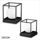 Ideal Lux - Lingotto, 2 Sizes - Matt White Glass & Matt Black Modern Designer Globe Table Lamp - Ideal for your Living Room, Bedroom, Study, Guest Room, Hotel & Reception Room