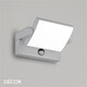 Ideal Lux - Swipe with Sensor - Grey & Opal White Modern Designer Outdoor LED Adjustable Wall Light - Minimalist Italian Design for the Garden & Outdoor Area of your Hotel, Bar, Bistro & Café Ideal Lux - Swipe with Sensor - Grey & Opal White Modern Designer Outdoor LED Adjustable Wall Light - Minimalist Italian Design for the Garden & Outdoor Area of your Hotel, Bar, Bistro & Café
