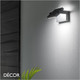 Ideal Lux - Swipe - Grey & Opal White Modern Designer Outdoor LED Adjustable Wall Light - Minimalist Italian Design for the Garden & Outdoor Area of your Hotel, Bar, Bistro & Café