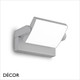 Ideal Lux - Swipe - Grey & Opal White Modern Designer Outdoor LED Adjustable Wall Light - Minimalist Italian Design for the Garden & Outdoor Area of your Hotel, Bar, Bistro & Café