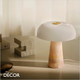 Nordlux - Glossy Mini - Pink Marble & Opal White Glass Modern Designer Table Lamp - Iconic Design for a Living Room, Reception or Bedroom. DFTP Nordlux - Glossy Mini - Pink Marble & Opal White Glass Modern Designer Table Lamp - Iconic Design for a Living Room, Reception or Bedroom. DFTP