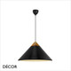 1 A Nordlux - Kinto - Matt Black with Wood Detail Modern Designer Pendant Light - Danish Minimalism for a Kitchen, Dining Room, Living Room, Restaurant, Bistro, Bar & Café. DFTP