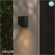Nordlux - Nico Square - Black Modern Designer Outdoor Wall Light - Stunning Downlight - for your Home, Bistro, Bar & Café