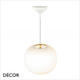 Nordlux - Navone 30 - Opal White Glass with Brass Modern Designer Pendant Light - Minimalist Danish Design - Ideal for any Contemporary Space