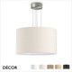 Ideal Lux - Set Up 45 - Satin Nickel Pendant Light Fitting with a Choice of 45cm Shades in Dove Grey, Wood, Black, White or Beige - Stylish Italian Chic for a  Kitchen, Dining Room, Reception Room, Hotel or Restaurant Ideal Lux - Set Up 45 - Satin Nickel Pendant Light Fitting with a Choice of 45cm Shades in Dove Grey, Wood, Black, White or Beige - Stylish Italian Chic for a  Kitchen, Dining Room, Reception Room, Hotel or Restaurant