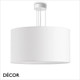 Ideal Lux - Set Up 70 - Matt White Pendant Light Fitting with a Choice of 70cm Shades in Dove Grey, Wood, Black, White or Beige - Stylish Italian Chic for a  Kitchen, Dining Room, Reception Room, Hotel or Restaurant