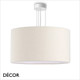 Ideal Lux - Set Up 70 - Matt White Pendant Light Fitting with a Choice of 70cm Shades in Dove Grey, Wood, Black, White or Beige - Stylish Italian Chic for a  Kitchen, Dining Room, Reception Room, Hotel or Restaurant