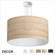 Ideal Lux - Set Up 70 - Matt White Pendant Light Fitting with a Choice of 70cm Shades in Dove Grey, Wood, Black, White or Beige - Stylish Italian Chic for a  Kitchen, Dining Room, Reception Room, Hotel or Restaurant