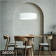 Ideal Lux - Set Up Slim 45 - Matt Black Pendant Light Fitting with a Choice of 45cm Shades in Dove Grey, Wood, Black, White or Beige - Stylish Italian Chic for a  Kitchen, Dining Room, Reception Room, Hotel or Restaurant Ideal Lux - Set Up Slim 45 - Matt Black Pendant Light Fitting with a Choice of 45cm Shades in Dove Grey, Wood, Black, White or Beige - Stylish Italian Chic for a  Kitchen, Dining Room, Reception Room, Hotel or Restaurant