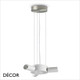 Ideal Lux - Set Up Slim 45 - Satin Nickel Pendant Light Fitting with a Choice of 45cm Shades in Dove Grey, Wood, Black, White or Beige - Stylish Italian Chic for a  Kitchen, Dining Room, Reception Room, Hotel or Restaurant Ideal Lux - Set Up Slim 45 - Satin Nickel Pendant Light Fitting with a Choice of 45cm Shades in Dove Grey, Wood, Black, White or Beige - Stylish Italian Chic for a  Kitchen, Dining Room, Reception Room, Hotel or Restaurant