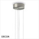 Ideal Lux - Set Up Slim 45 - Satin Nickel Pendant Light Fitting with a Choice of 45cm Shades in Dove Grey, Wood, Black, White or Beige - Stylish Italian Chic for a  Kitchen, Dining Room, Reception Room, Hotel or Restaurant Ideal Lux - Set Up Slim 45 - Satin Nickel Pendant Light Fitting with a Choice of 45cm Shades in Dove Grey, Wood, Black, White or Beige - Stylish Italian Chic for a  Kitchen, Dining Room, Reception Room, Hotel or Restaurant