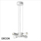 Ideal Lux - Set Up Slim 70 - Matt White Pendant Light Fitting with a Choice of 70cm Shades in Dove Grey, Wood, Black, White or Beige - Stylish Italian Chic for a  Kitchen, Dining Room, Reception Room, Hotel or Restaurant Ideal Lux - Set Up Slim 70 - Matt White Pendant Light Fitting with a Choice of 70cm Shades in Dove Grey, Wood, Black, White or Beige - Stylish Italian Chic for a  Kitchen, Dining Room, Reception Room, Hotel or Restaurant