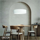 Ideal Lux - Set Up Slim 70 - Matt White Pendant Light Fitting with a Choice of 70cm Shades in Dove Grey, Wood, Black, White or Beige - Stylish Italian Chic for a  Kitchen, Dining Room, Reception Room, Hotel or Restaurant Ideal Lux - Set Up Slim 70 - Matt White Pendant Light Fitting with a Choice of 70cm Shades in Dove Grey, Wood, Black, White or Beige - Stylish Italian Chic for a  Kitchen, Dining Room, Reception Room, Hotel or Restaurant