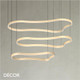 Ideal Lux - Waves 95, 125 & 155 - Gold Modern Designer LED Suspension Light, 3 Sizes - A Statement Piece for a Dining Room, Boardroom, Reception, Café or Bistro Ideal Lux - Waves 95, 125 & 155 - Gold Modern Designer LED Suspension Light, 3 Sizes - A Statement Piece for a Dining Room, Boardroom, Reception, Café or Bistro