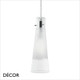 Ideal Lux - Kuky - Sanded Frosted Pyrex Glass Modern Designer Pendant Light - Minimalist Italian Chic for your Kitchen, Reception Room or Bistro