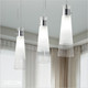 Ideal Lux - Kuky 3 - Sanded Frosted Pyrex Glass Modern Designer Multiple Pendant Light - Minimalist Italian Chic for your Kitchen, Reception Room or Bistro