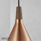 Nordlux - Float 18 - Brushed Copper Oiled and Walnut Modern Designer Pendant Light- Ideal for your Kitchen, Living Room, Hotel, Bistro & Café Nordlux - Float 18 - Brushed Copper Oiled and Walnut Modern Designer Pendant Light- Ideal for your Kitchen, Living Room, Hotel, Bistro & Café