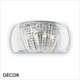 Ideal Lux - Audi 61 - Octagonal Crystal Chains & Chrome Modern Designer Beaded Wall Light - Contemporary Italian Style for a Dining Room, Living Room, Hallway, Hotel & Restaurant Ideal Lux - Audi 61 - Octagonal Crystal Chains & Chrome Modern Designer Beaded Wall Light - Contemporary Italian Style for a Dining Room, Living Room, Hallway, Hotel & Restaurant
