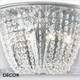 Ideal Lux - Audi 61 - Octagonal Crystal Chains & Chrome Modern Designer Beaded Wall Light - Contemporary Italian Style for a Dining Room, Living Room, Hallway, Hotel & Restaurant Ideal Lux - Audi 61 - Octagonal Crystal Chains & Chrome Modern Designer Beaded Wall Light - Contemporary Italian Style for a Dining Room, Living Room, Hallway, Hotel & Restaurant