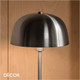 Nordlux - Cera - Brushed Steel Modern Designer Modern Designer Table Lamp - Stylish Danish Design for a Living Room, Study, Reception Room or Bedside