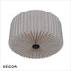 Nordlux - Vivienne - Pleated Fabric Shade & Black Modern Designer Flush-Fitting Ceiling Light - Stylish Danish Design for any Contemporary Space