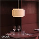 Nordlux - Takai 30 - Beige Flax Linen Shade & Burnished Brass Modern Designer Pendant Light - Luxury Danish Hotel Chic for any Contemporary Space. DFTP