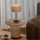 1 A Nordlux - Takai - Beige Flax Linen Shade with a Burnished Brass Base Modern Designer Table Lamp - Luxury Danish Hotel Chic for any Contemporary Space. DFTP