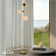 Nordlux - Lilly - Opal White Glass & Brushed Brass Modern Designer Floor Lamp - Iconic Design for a Living Room, Reception or Bedroom