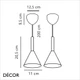 Nordlux - Kelvis 2-Kit - Black Set of Two Modern Designer Pendant Lights - Perfect for your Kitchen, Dining Room, Living Room, Hotel, Restaurant & Café