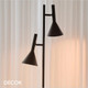 Nordlux - Kelvis - Matt Black Modern Designer Adjustable Floor Lamp - Minimalist Design for your Studio, Office, Study, Workspace, Bedside & Living Room